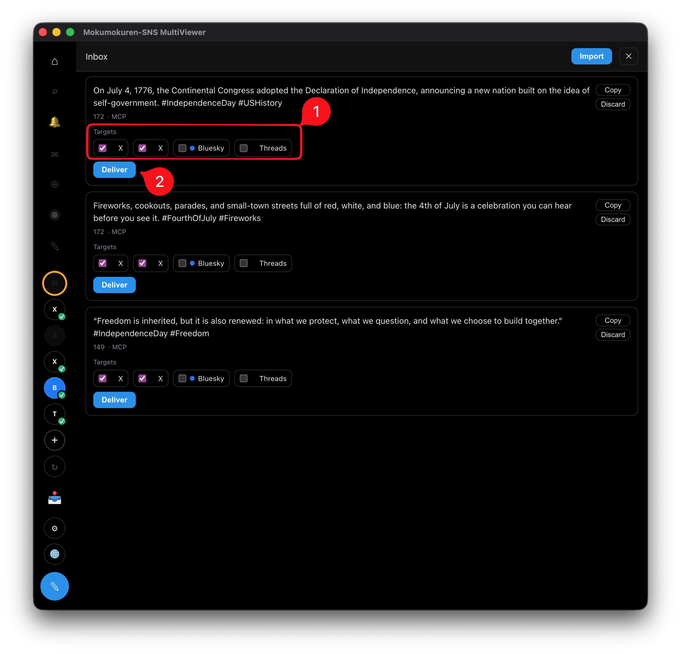 Delivering to each network
