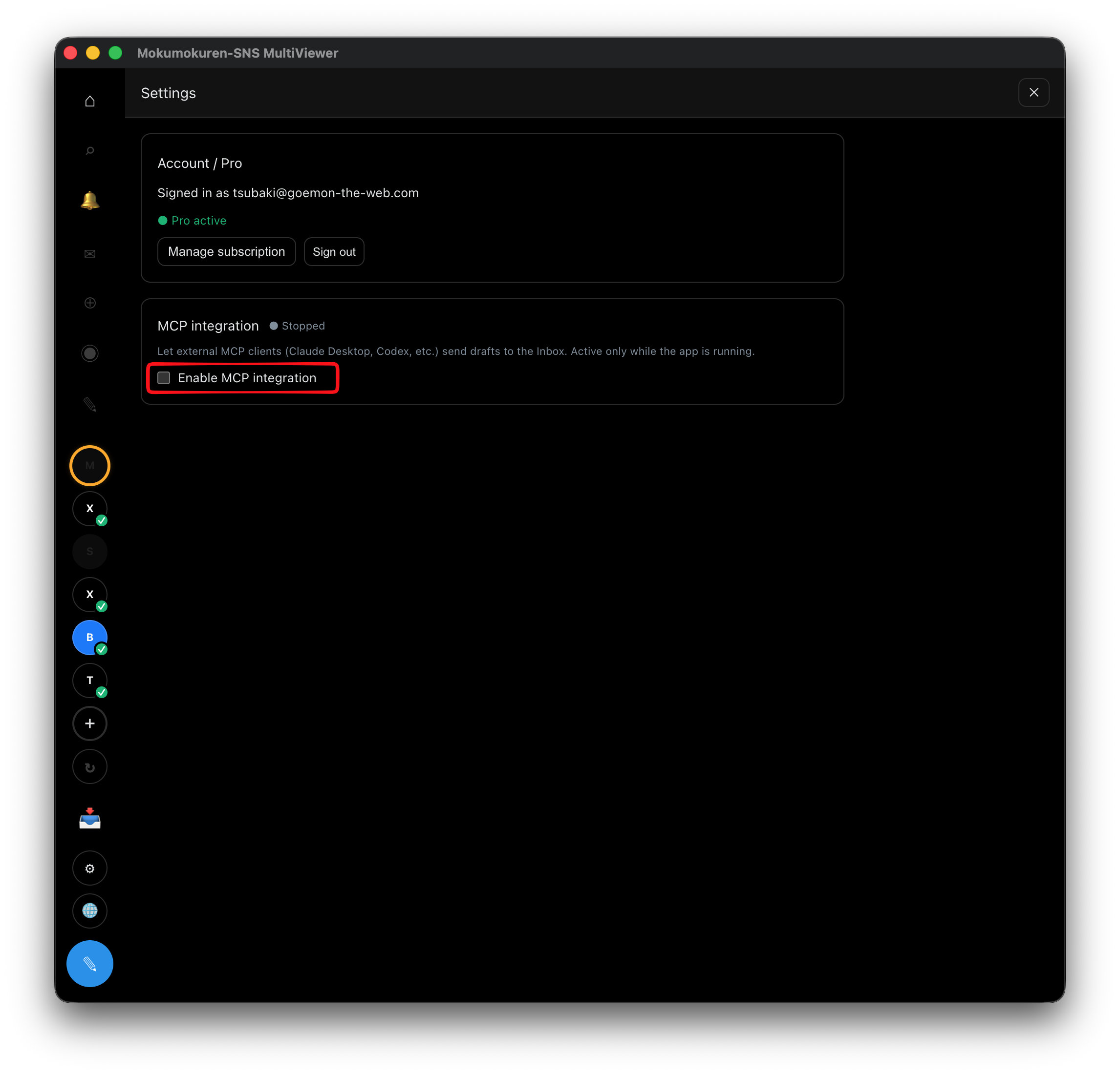 Enabling MCP integration